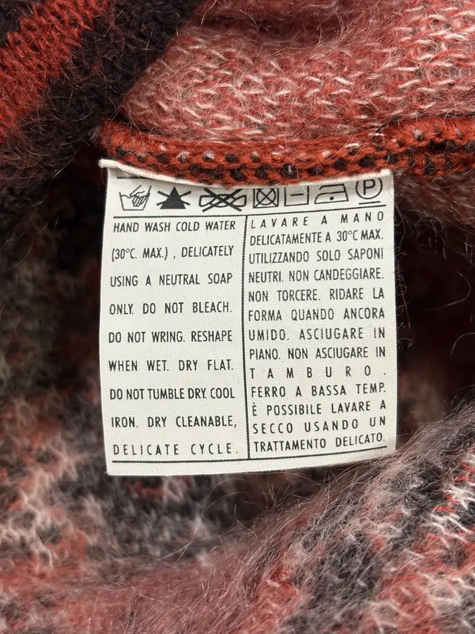 1990s Ferragamo Red Mohair Crewneck Sweater jWTFwhD 8