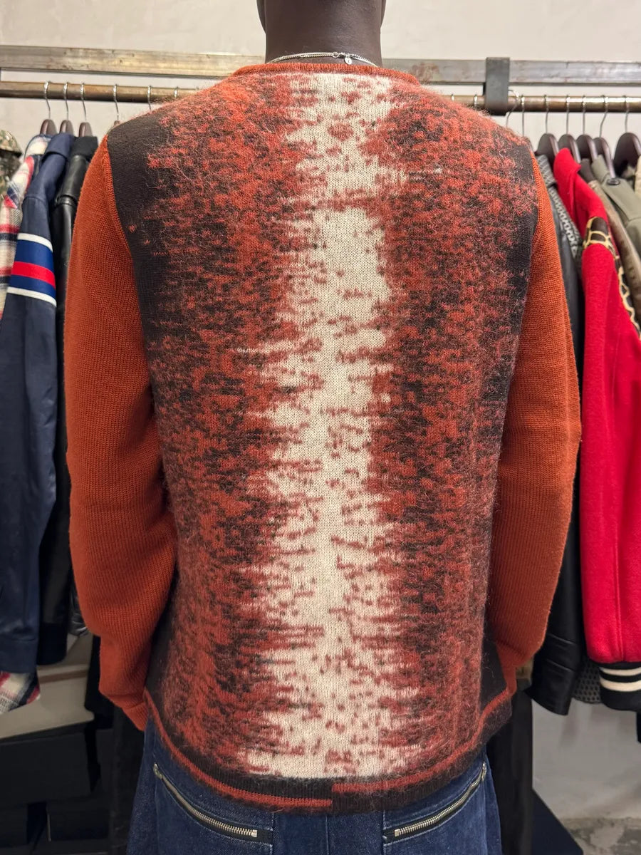 1990s Ferragamo Red Mohair Crewneck Sweater jWTFwhD 2