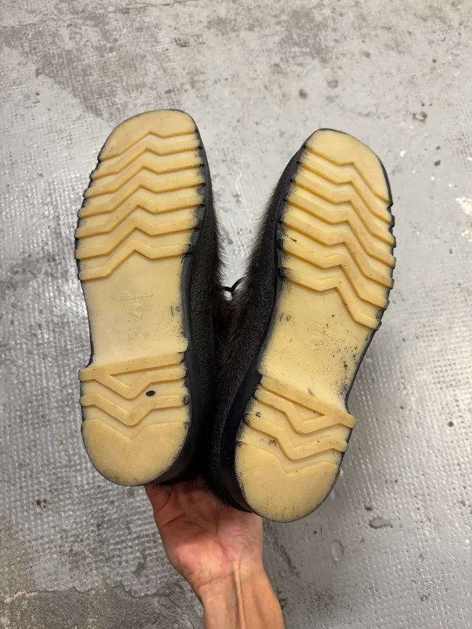 1990s Frimas Fur Black Ski Boots uGfXnfY 6
