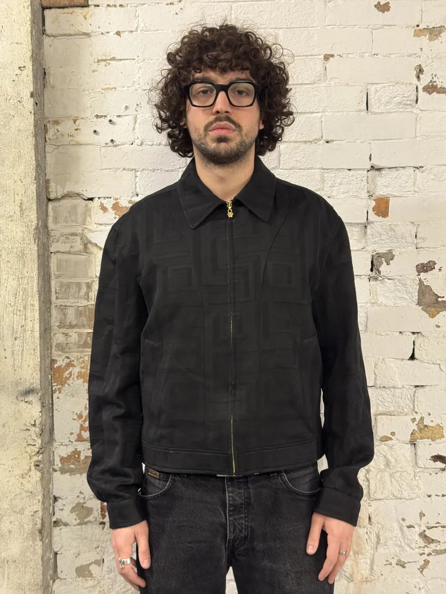 1990s Versace Black Light Geometrical Jacket WRRaedb 2
