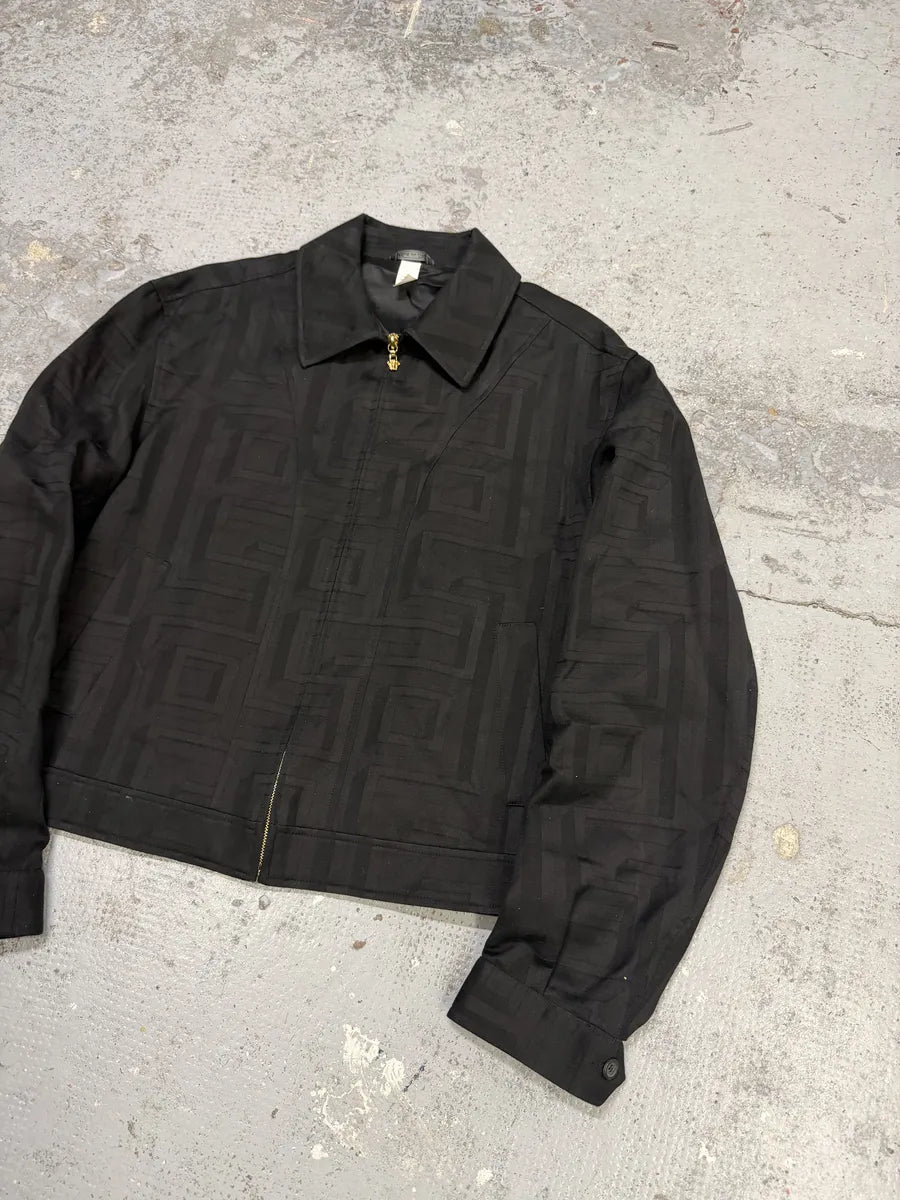 1990s Versace Black Light Geometrical Jacket WRRaedb 4