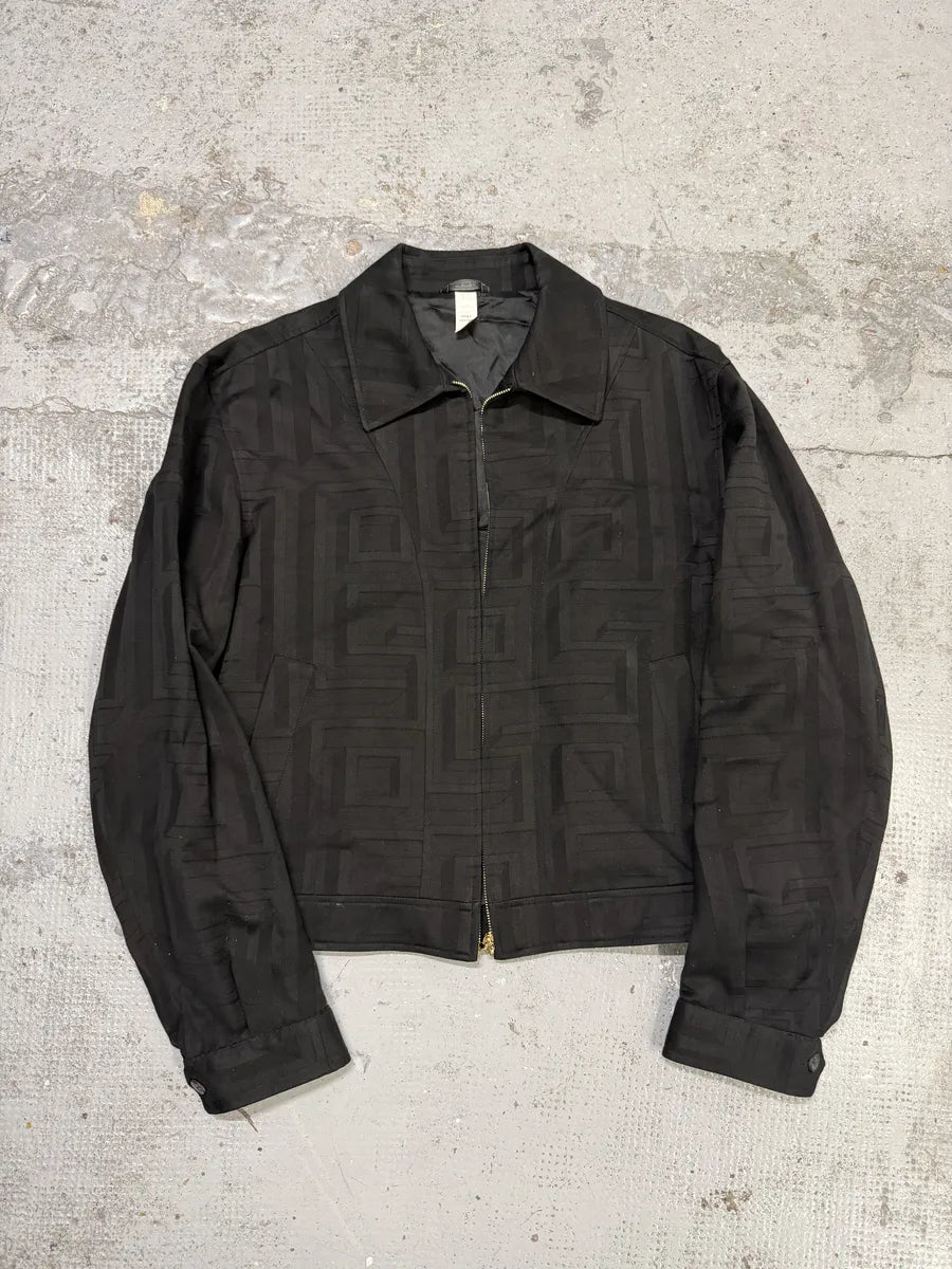 1990s Versace Black Light Geometrical Jacket WRRaedb 5