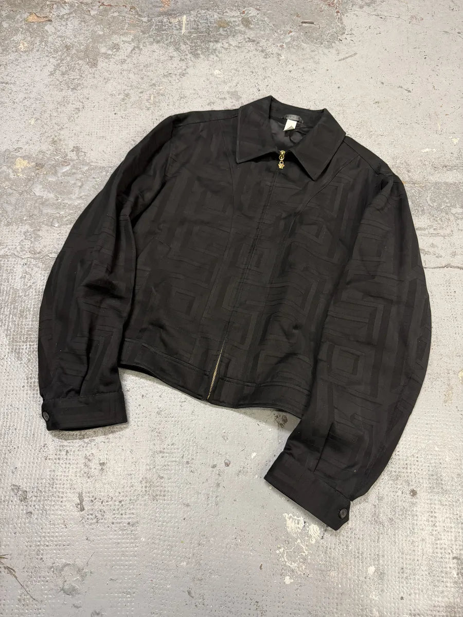 1990s Versace Black Light Geometrical Jacket WRRaedb 6