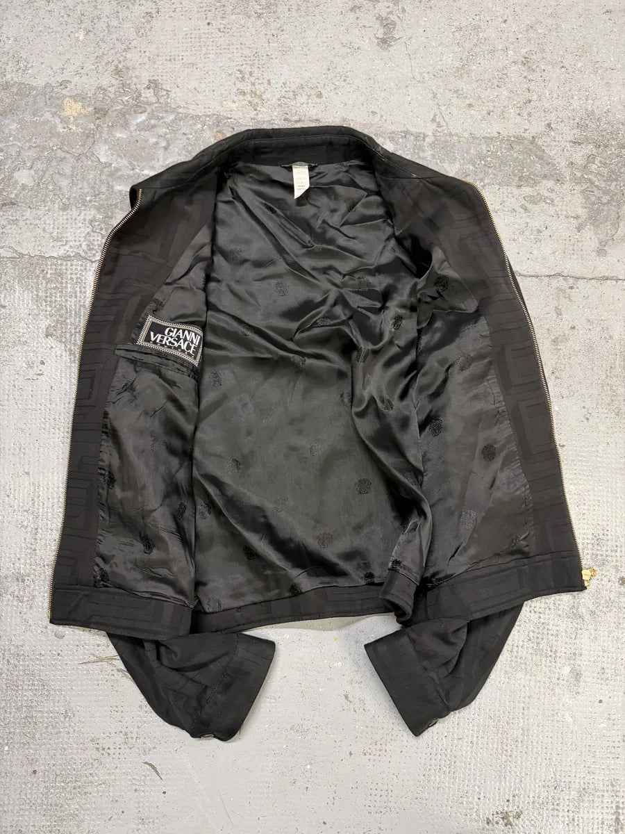 1990s Versace Black Light Geometrical Jacket WRRaedb 7
