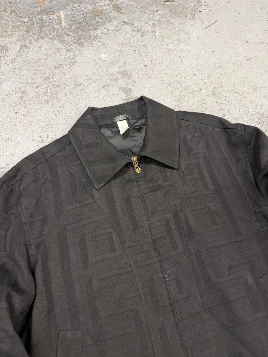 1990s Versace Black Light Geometrical Jacket WRRaedb 8