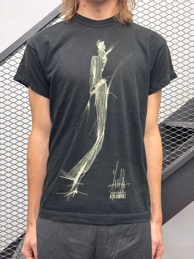 1990s Gianfranco Ferré Black Graphic Humanoid T-Shirt RcuwqWs 1