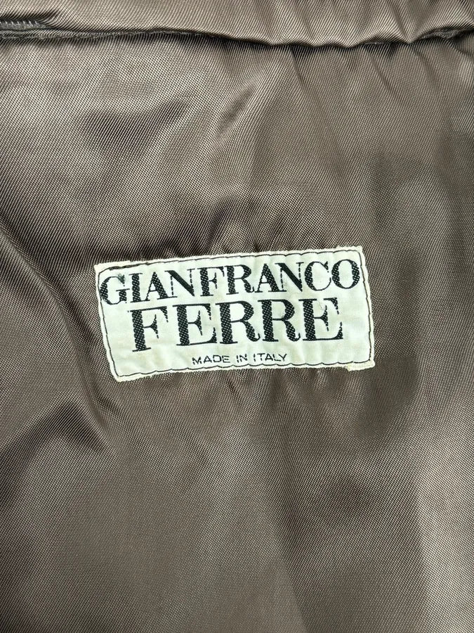 1990s Gianfranco Ferré Brown Buttoned Classy Leather Jacket eSUeHbb 7
