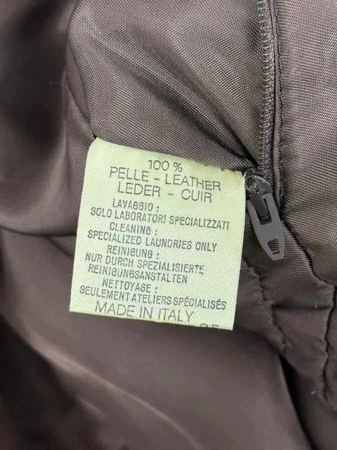 1990s Gianfranco Ferré Brown Buttoned Classy Leather Jacket eSUeHbb 8