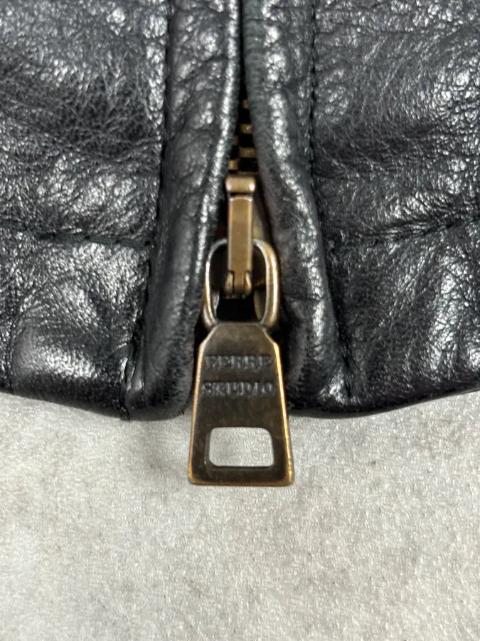 1990s Gianfranco Ferré Calfskin Leather Black Jacket BlUALlT 9