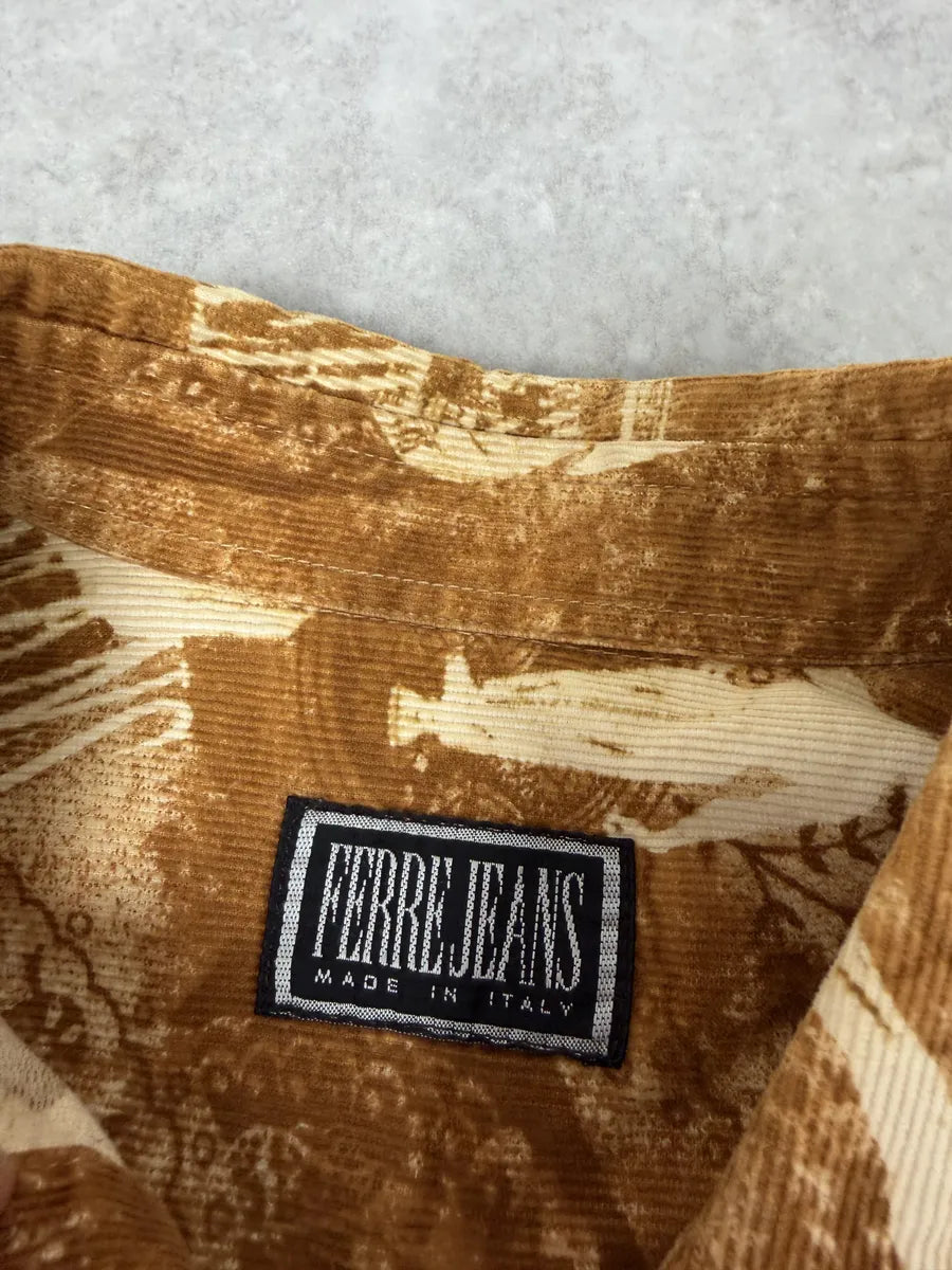 1990s Gianfranco Ferré Contemporary Brown Humanoid Shirt aBSOoNm 10