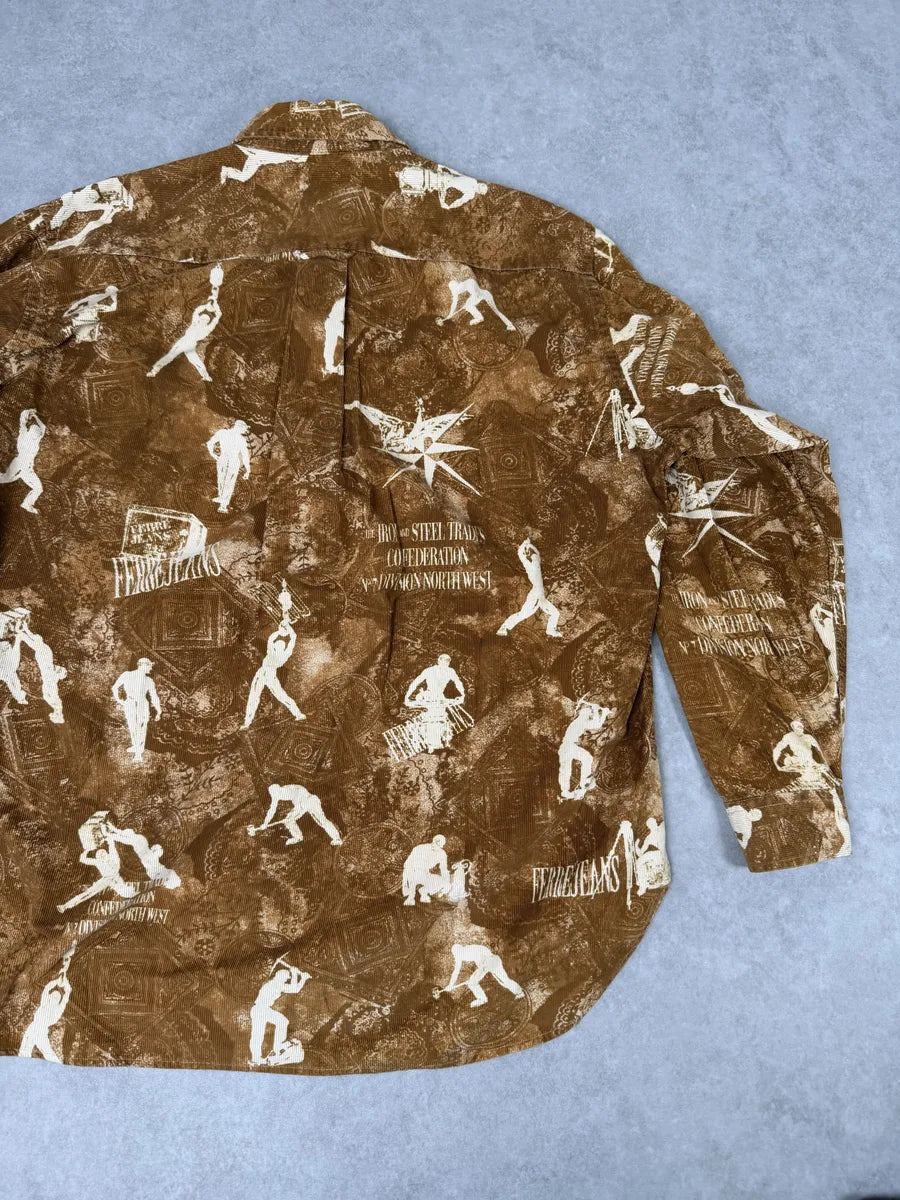 1990s Gianfranco Ferré Contemporary Brown Humanoid Shirt aBSOoNm 4