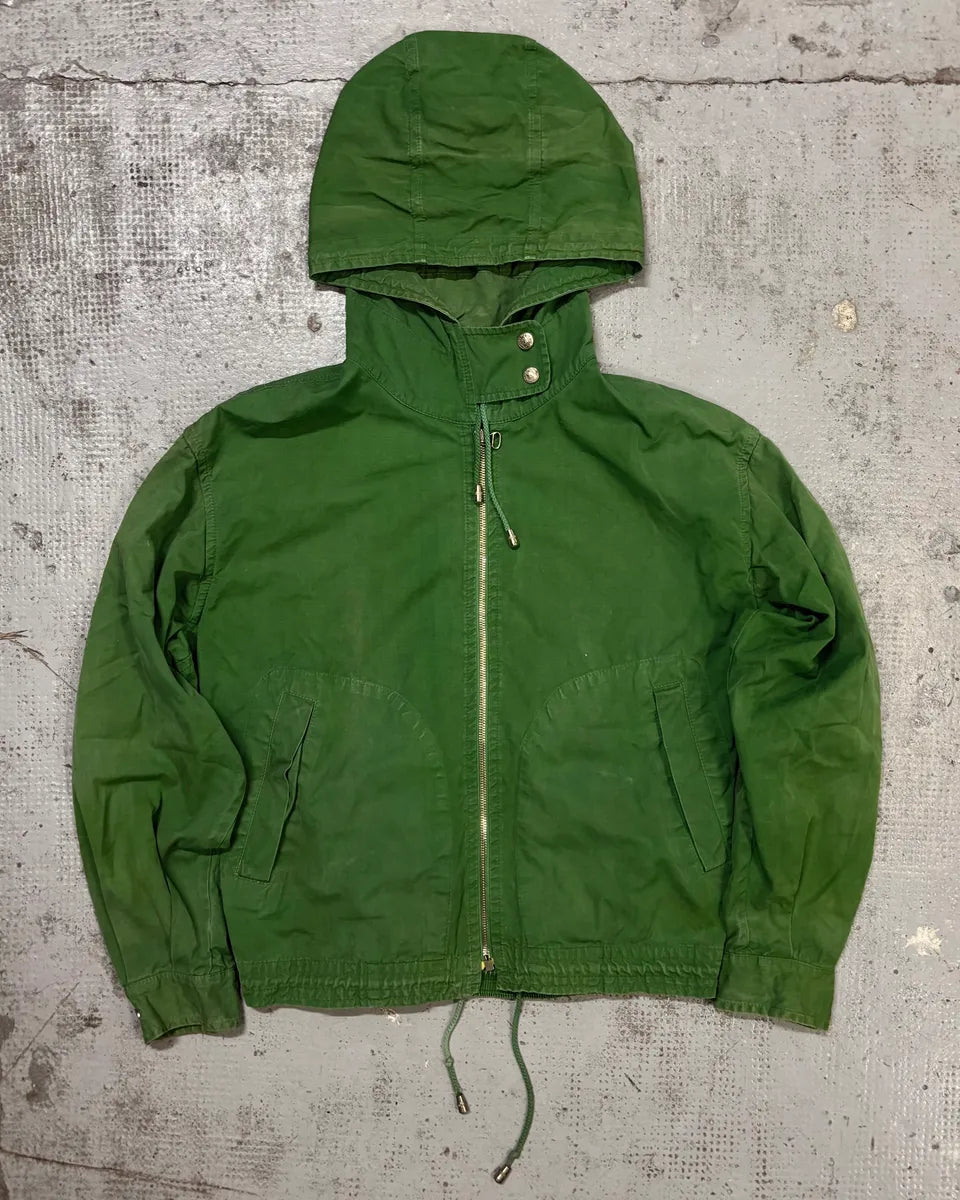 1990s Gianfranco Ferré Green Light Hooded Bomber Jacket HrDYgsx 0