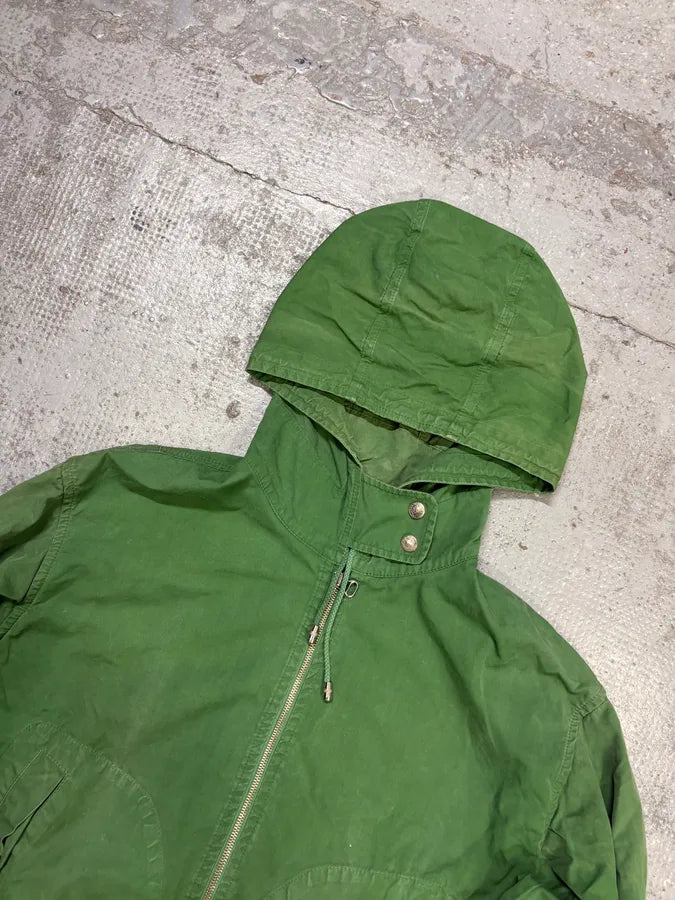 1990s Gianfranco Ferré Green Light Hooded Bomber Jacket HrDYgsx 3