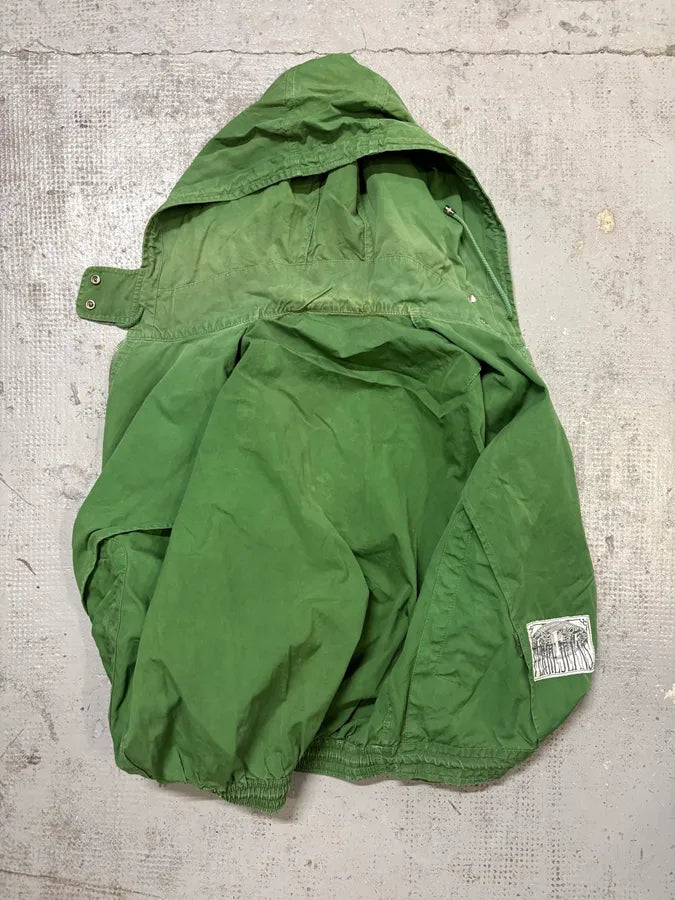 1990s Gianfranco Ferré Green Light Hooded Bomber Jacket HrDYgsx 7