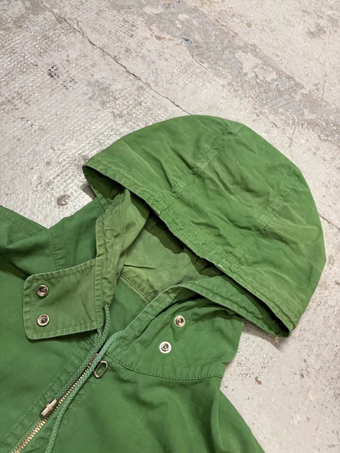 1990s Gianfranco Ferré Green Light Hooded Bomber Jacket HrDYgsx 4