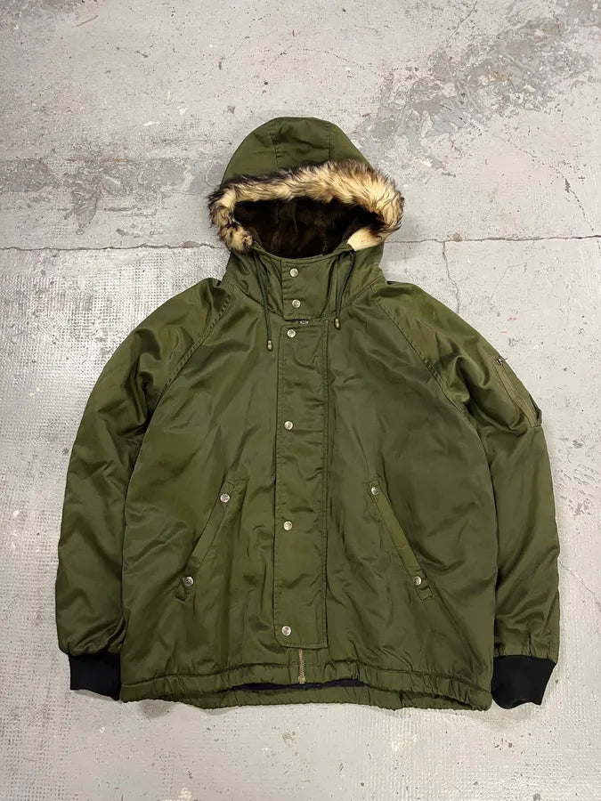1990s Gianfranco Ferré Green Extra Bomber Jacket FYAzJcO 0