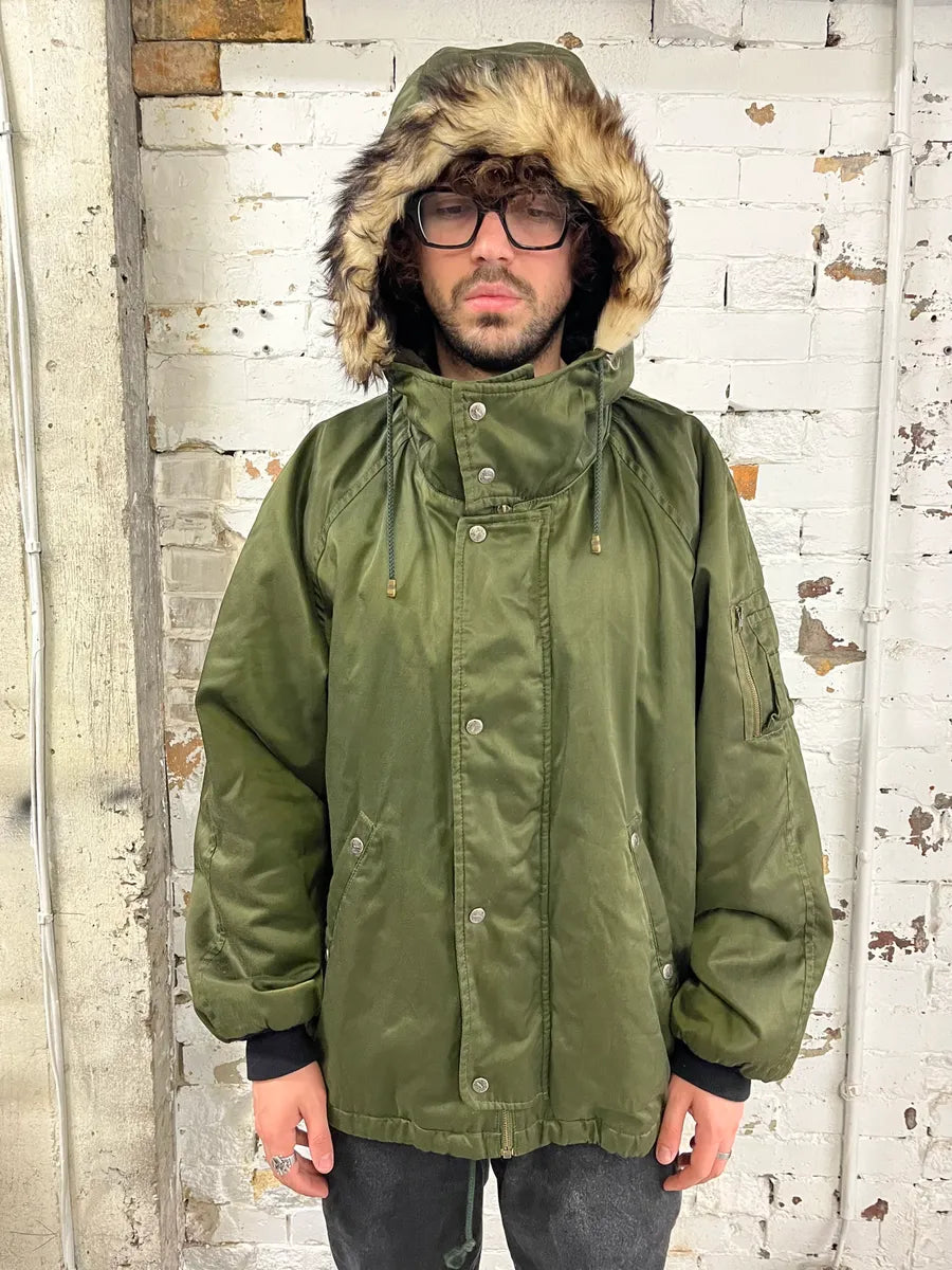 1990s Gianfranco Ferré Green Extra Bomber Jacket FYAzJcO 1