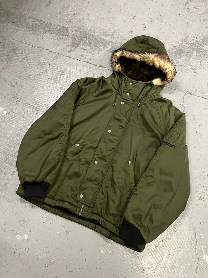 1990s Gianfranco Ferré Green Extra Bomber Jacket FYAzJcO 3