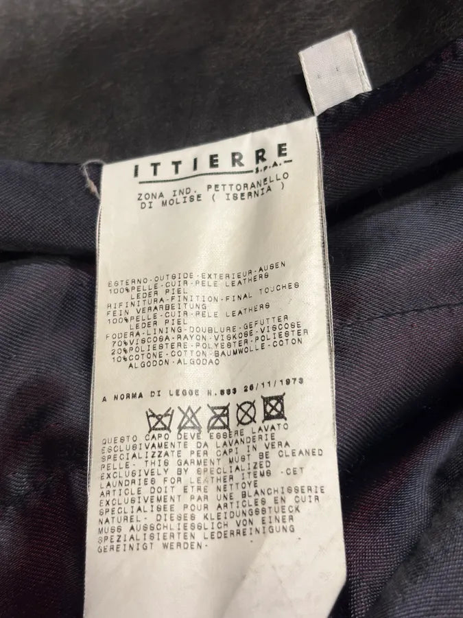 1990s Gianfranco Ferré Grey Eroded Leather Trucker Jacket lKyztfI 8