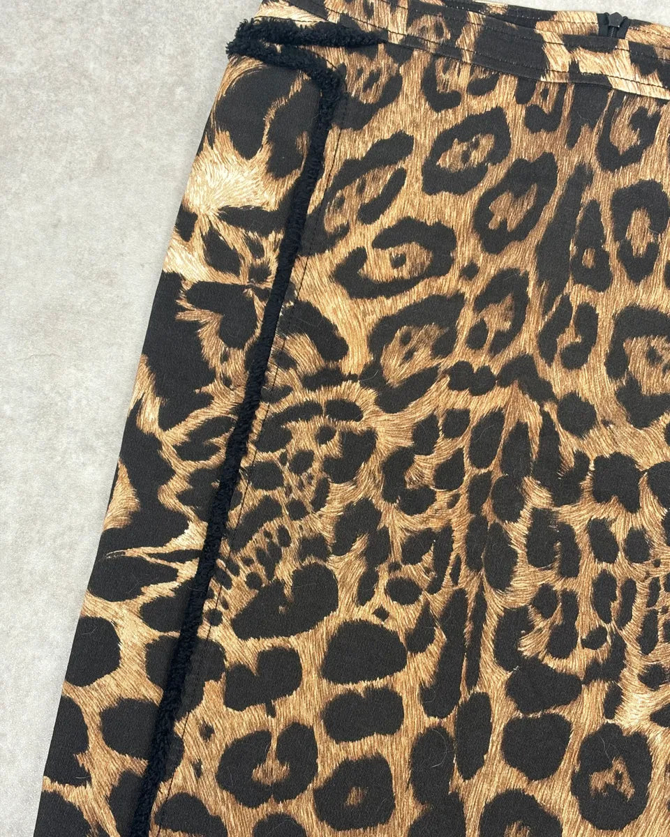 AW2006 Gianfranco Ferre Beige Leopard Print Blazer & Skirt Set  wNovAPu 17
