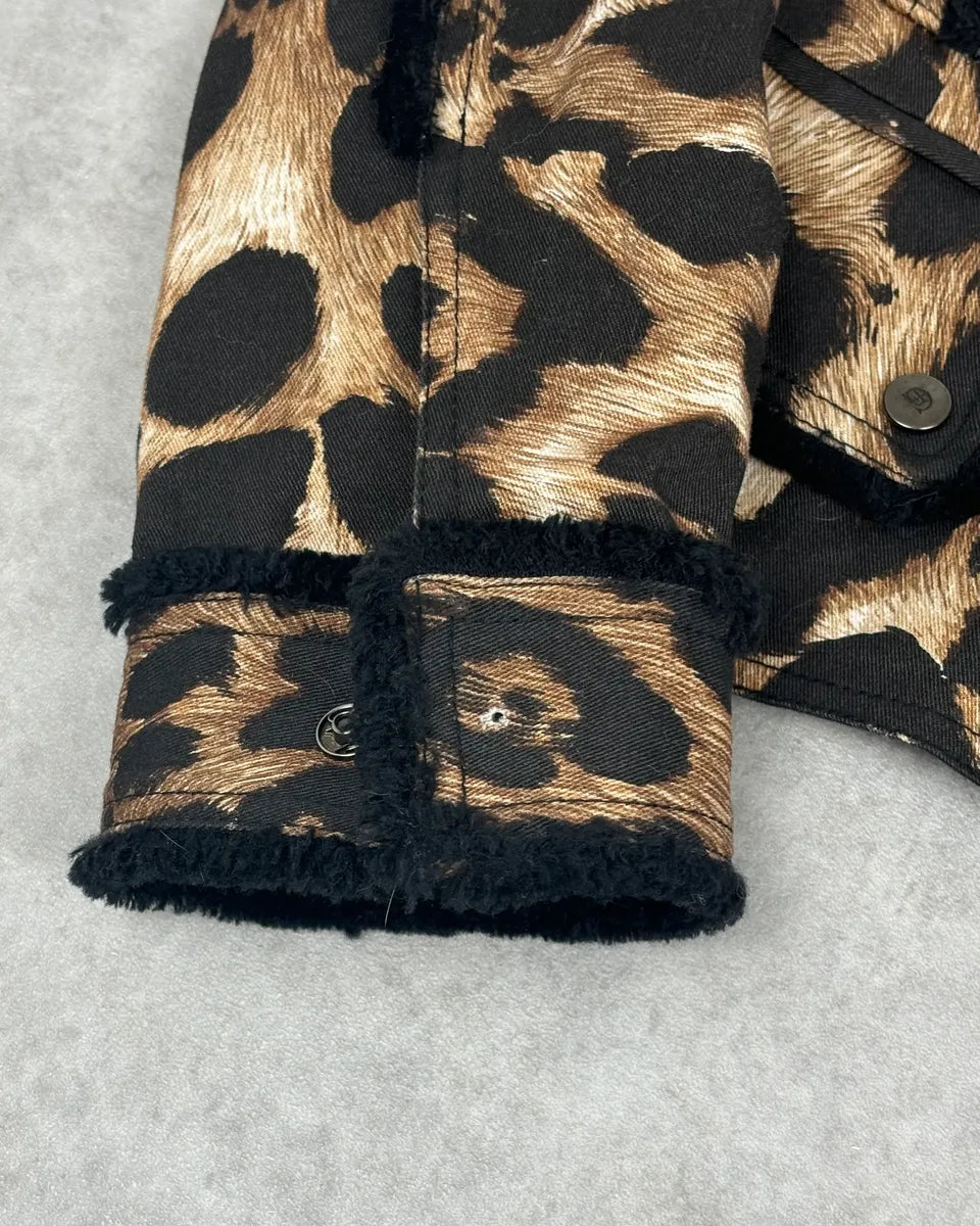 AW2006 Gianfranco Ferre Beige Leopard Print Blazer & Skirt Set  wNovAPu 9
