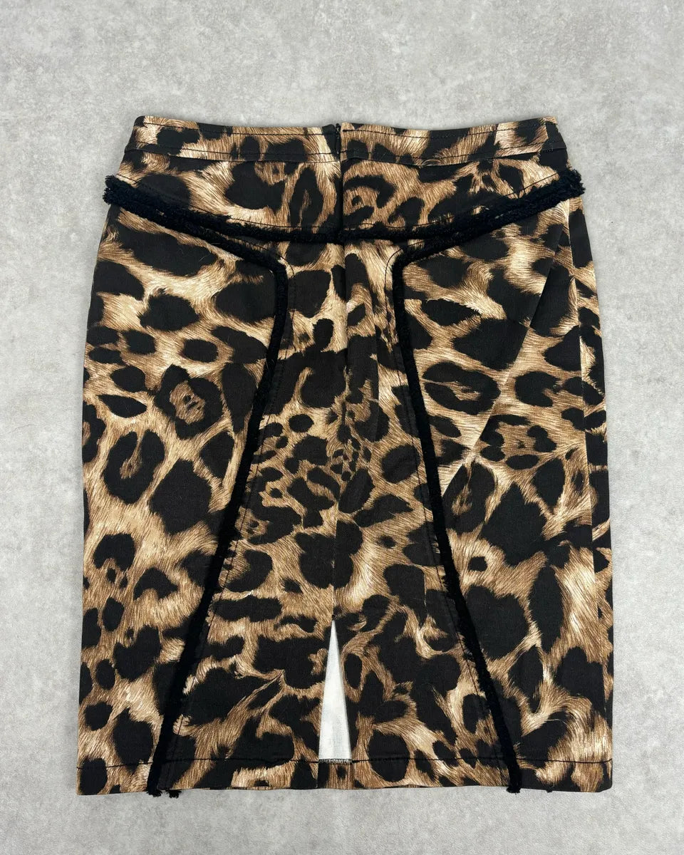 AW2006 Gianfranco Ferre Beige Leopard Print Blazer & Skirt Set  wNovAPu 15