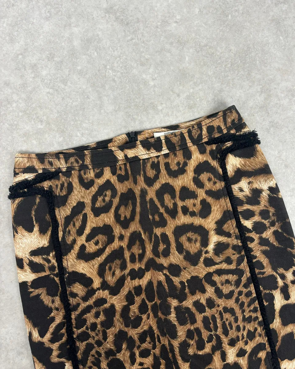 AW2006 Gianfranco Ferre Beige Leopard Print Blazer & Skirt Set  wNovAPu 16