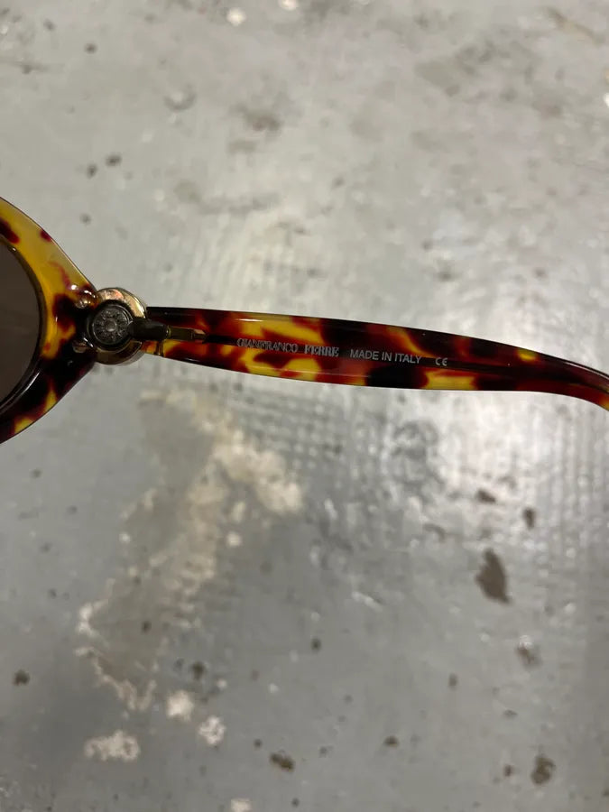 1990s Gianfranco Ferre Brown Marble Sunglasses JpKsZWy 4