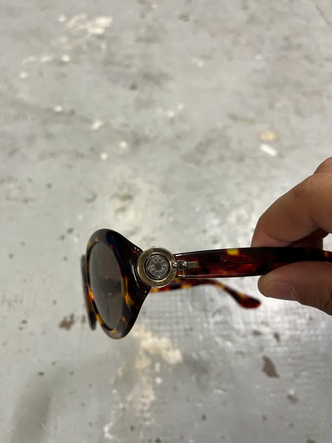 1990s Gianfranco Ferre Brown Marble Sunglasses JpKsZWy 6