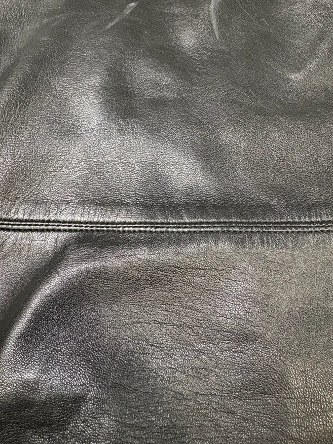 1990s Gianni Versace Biker Black Leather Pants (S/M) YDiuuxX 7