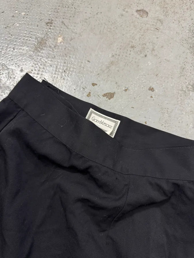 1990s Gianni Versace Black Wool Skirt NhjfiTA 2