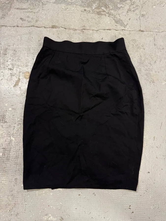 1990s Gianni Versace Black Wool Skirt NhjfiTA 4