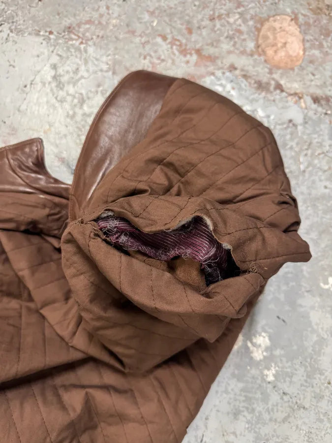 1990s Gianni Versace Brown Tribal Studded Leather Jacket iJbHtBz 8