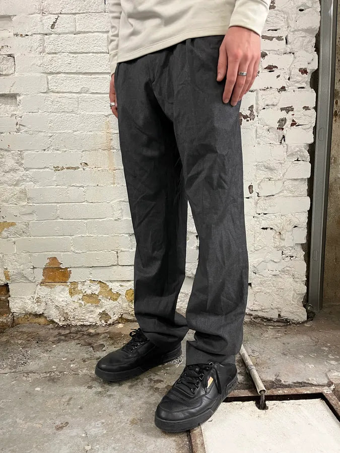 1990s Gianni Versace Grey Wool Classy Tailored Pants xcMctiI 2