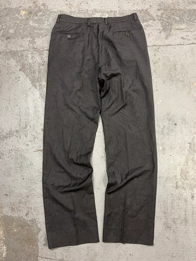 1990s Gianni Versace Grey Wool Classy Tailored Pants xcMctiI 5