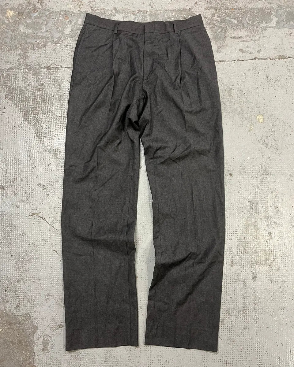 1990s Gianni Versace Grey Wool Classy Tailored Pants xcMctiI 0