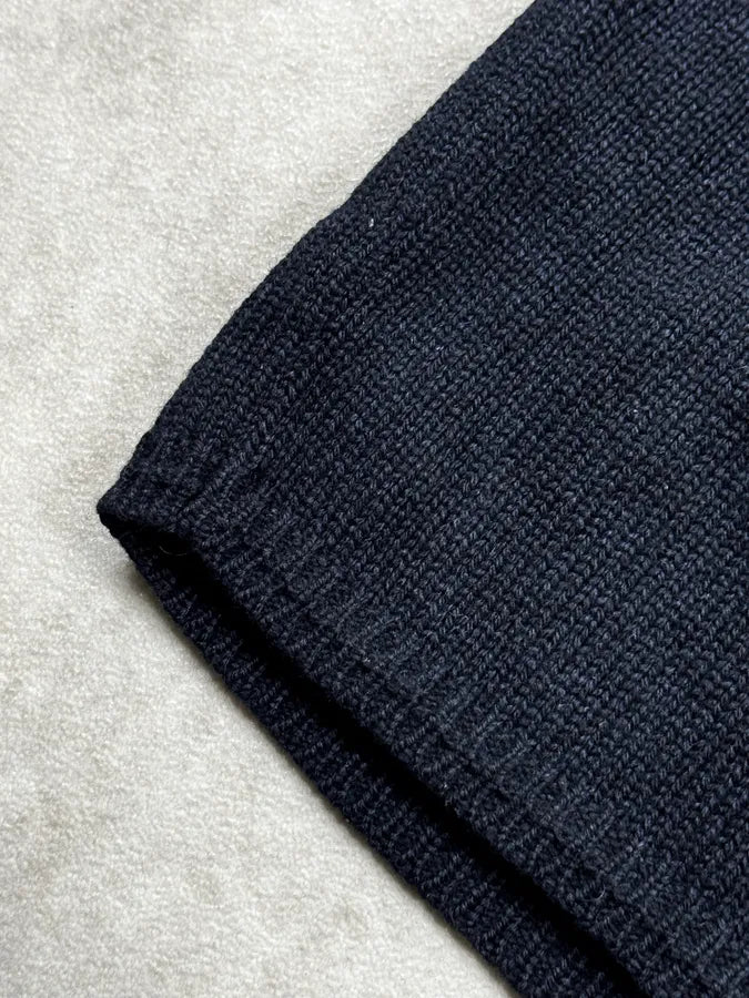 1980s Gianni Versace Navy Classy Wool Dress lRjCqhr 7