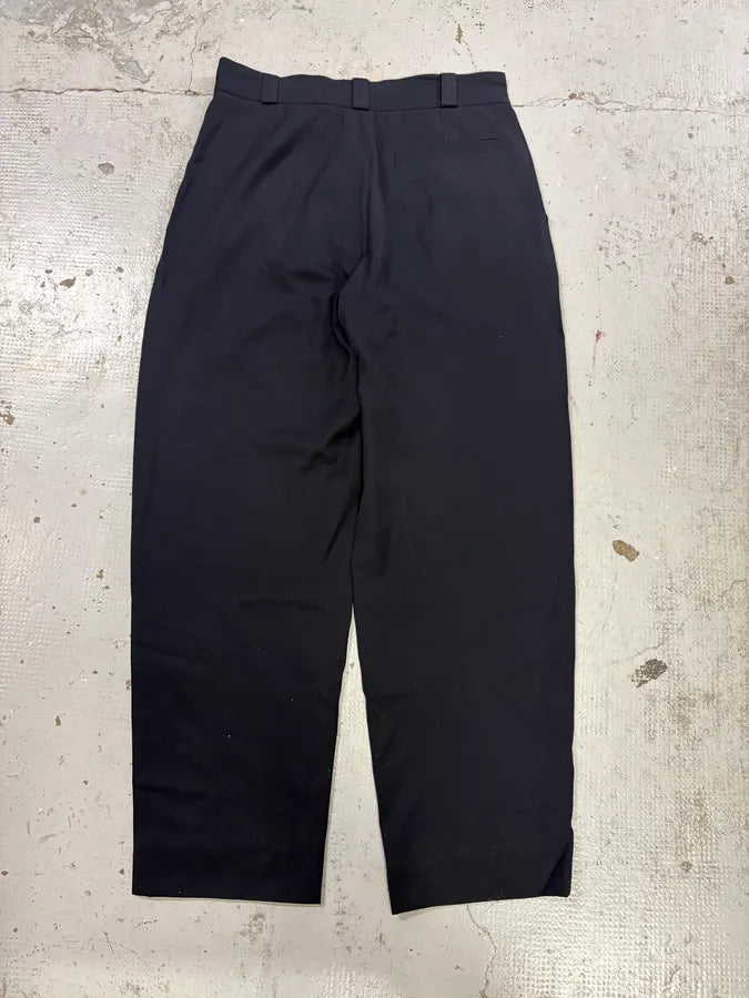 1990s Gianni Versace Navy Wool Wide-Leg Pants MJGfVsL 6