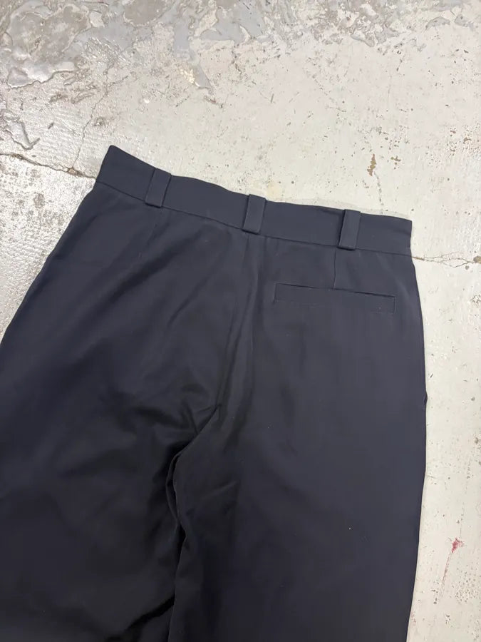 1990s Gianni Versace Navy Wool Wide-Leg Pants MJGfVsL 5