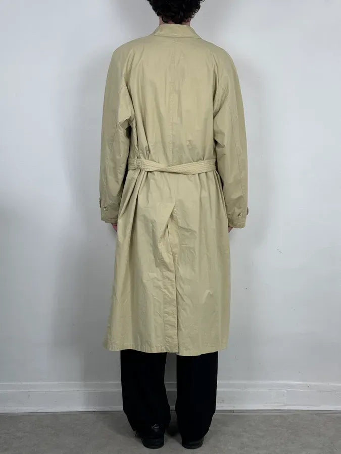 1990s Giorgio Armani Beige Long Classy Coat NpUgEIy 1