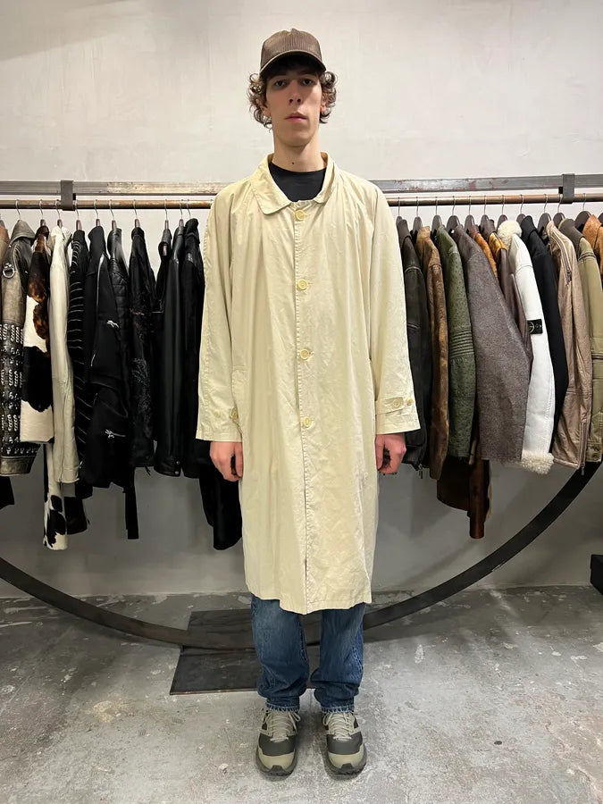 1990s Giorgio Armani Beige Trench Coat (L) 2