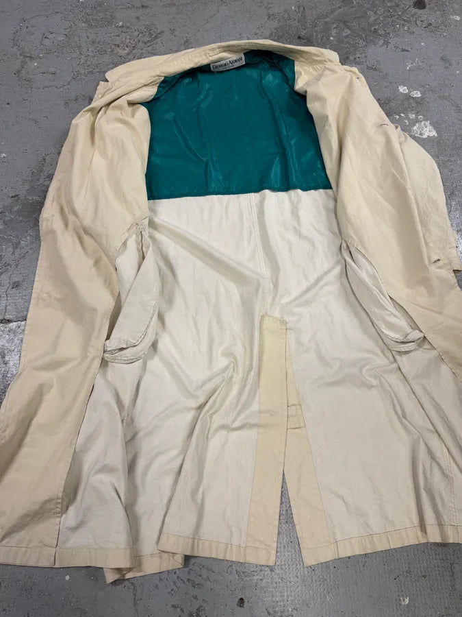 1990s Giorgio Armani Beige Trench Coat (L) 6
