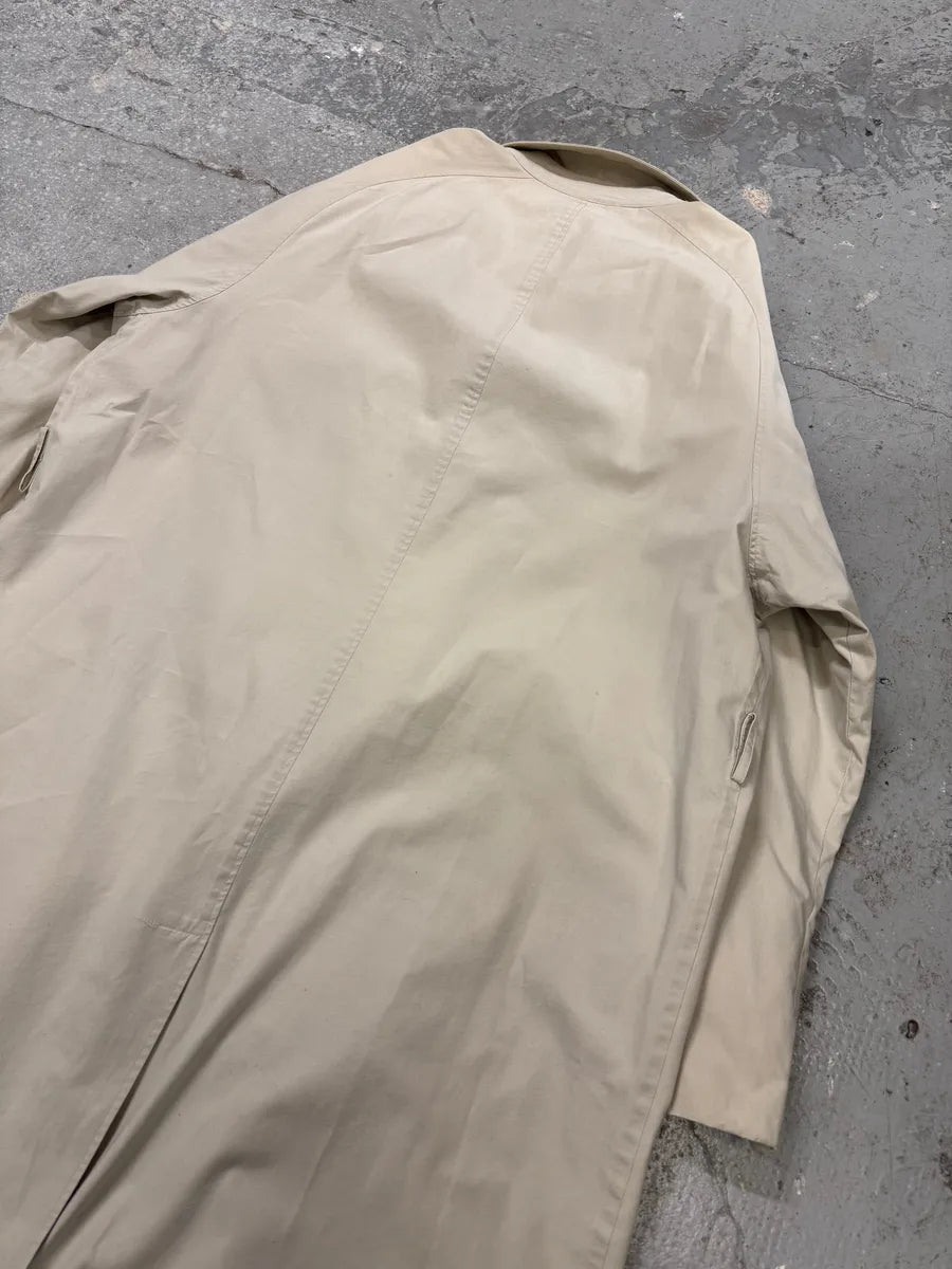 1990s Giorgio Armani Beige Trench Coat (M) 7
