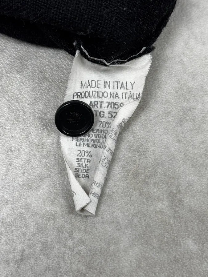 1990s Giorgio Armani Black Polo Sweater UxRLWcD 9