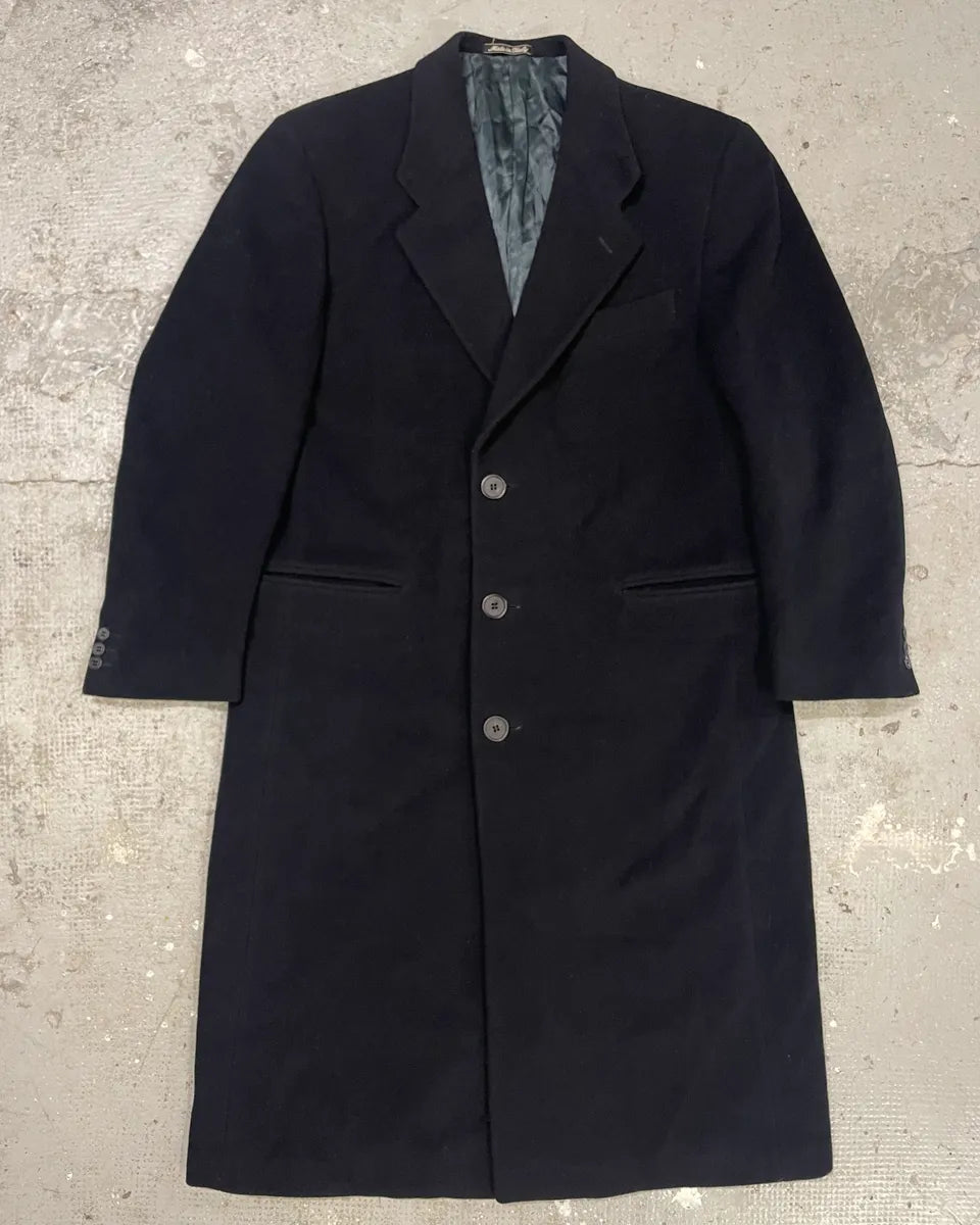 1990s Giorgio Armani Black Wool Trench Coat (null) 0