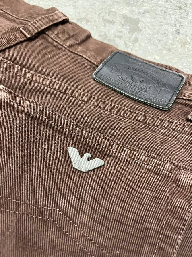 1990s Giorgio Armani Brown Archive Pants gaCtQvk 10