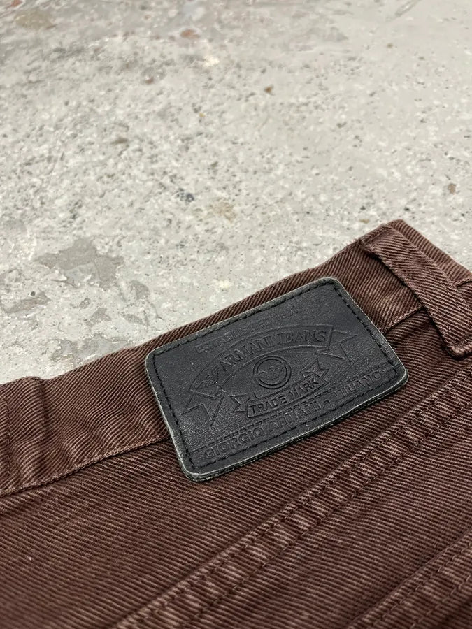 1990s Giorgio Armani Brown Archive Pants gaCtQvk 11