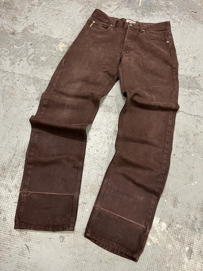 1990s Giorgio Armani Brown Archive Pants gaCtQvk 4