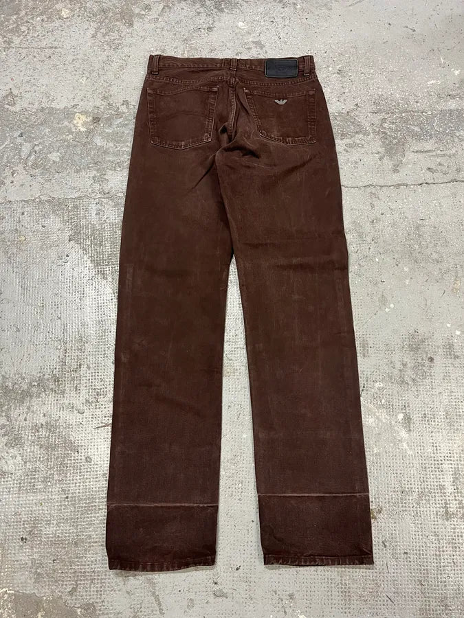 1990s Giorgio Armani Brown Archive Pants gaCtQvk 8