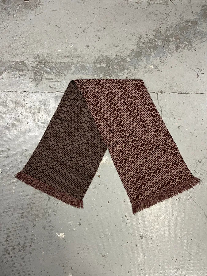 1990s Giorgio Armani Brown Contemporary Mozaic Scarf avzuRSz 1